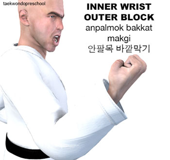Inner Wrist Outer Block ( 안팔목 바깥막기 anpalmok bakkat makgi )