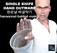 Single Knife Hand Outward Block ( 한손날 바깥막기 hansonnal-bakkat-makgi )