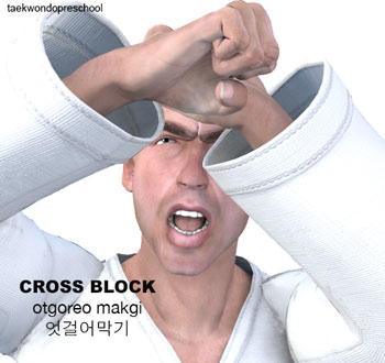 Cross Block ( 엇걸어막기 otgoreo makgi )
