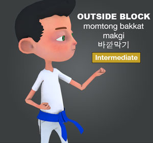 Outside Middle Block ( 바깥막기 momtong-bakkat-makgi )