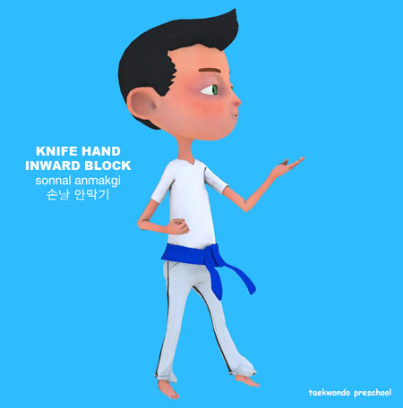Knife Hand Inward Block ( 손날 안막기 sonnal an makgi )