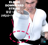 Elbow Downward Strike ( 팔굽 내려치기 palgup-naeryeo-chigi )