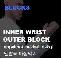 Taekwondo Inner Wrist Outer Block ( 안팔목 바깥막기 anpalmok-bakkat-makgi )