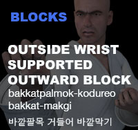 Taekwondo Supported Trunk Block (momtong kodureo makgi)