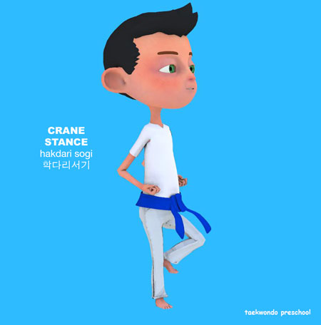 Crane Stance (hakdari sogi)