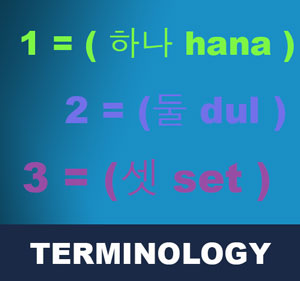 Korean numerals may be used as prompts or commands. Often, students count in Korean during their class