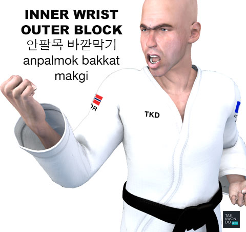 Inner Wrist Outer Block ( 안팔목 바깥막기 anpalmok-bakkat-makgi )