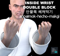 Inside Wrist Double Block ( 안팔목 헤쳐막기 anpalmok-hecho-makgi )