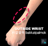 Outside Wrist Pressing Block ( 바깥팔목 눌러막기 bakkatpalmok-nulleo-makgi )