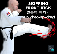 Skipping Front Kick ( 발붙여 앞차기 balbucheo-ap-chagi )