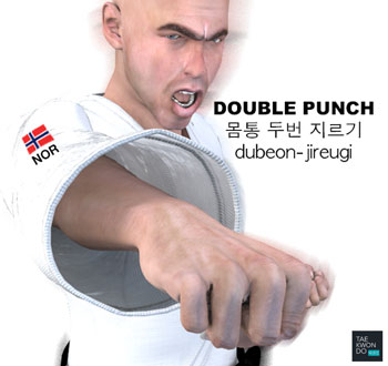 Double Punch ( 몸통 두번 지르기 dubeon-jireugi )