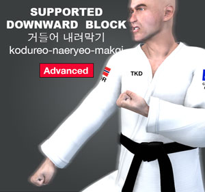 Supported Downward Block (kodureo naeryeo makgi)