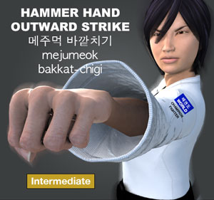 Hammer Fist Outward Strike ( 메주먹 바깥치기 mejumeok-bakkat-chigi )